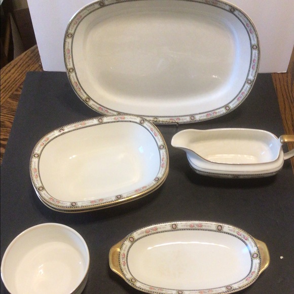 (6) Antique  Crocksville China Co. Dinnerware set - Picture 2 of 8